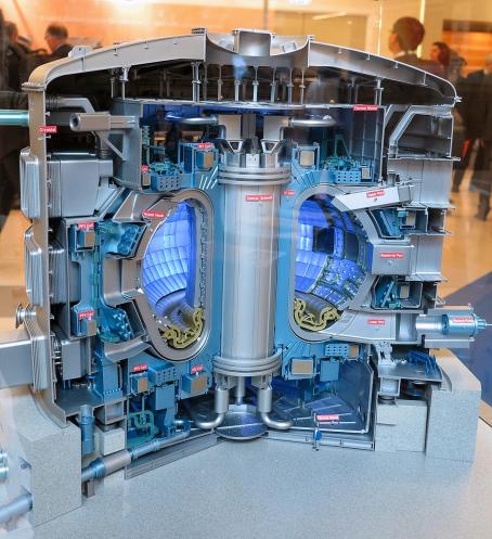 Model of tokamak ITER. (Source: © Conleth Brady, IAEA) Model of tokamak ITER. (Source: © Conleth Brady, IAEA)