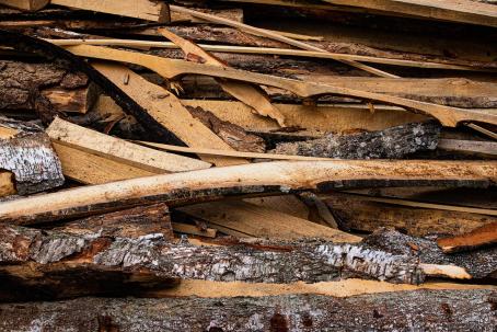 Wooden waste from lumber mills and wood processing plants is suitable for direct combustion. (Source: © alex / stock.adobe.com) Wooden waste from lumber mills and wood processing plants is suitable for direct combustion. (Source: © alex / stock.adobe.com)