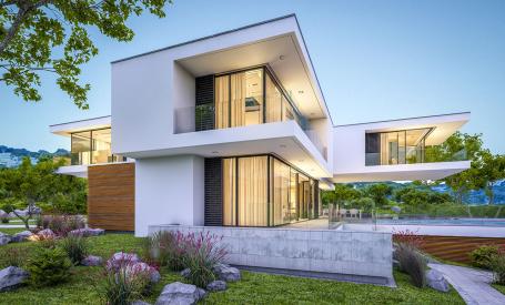 Most modern residential houses cannot do without glazed walls. (Source: © korisbo / stock.adobe.com) Most modern residential houses cannot do without glazed walls. (Source: © korisbo / stock.adobe.com)