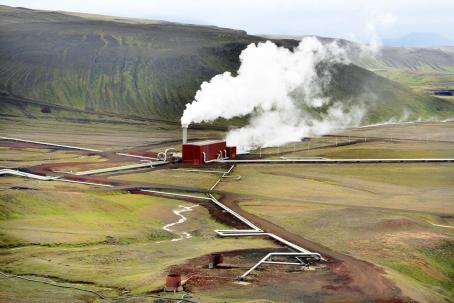 A part of the Krafla power plant (Iceland), built over a high-temperature geothermal system near the lake of Mývatn. (Source: © naten / stock.adobe.com) A part of the Krafla power plant (Iceland), built over a high-temperature geothermal system near the lake of Mývatn. (Source: © naten / stock.adobe.com)