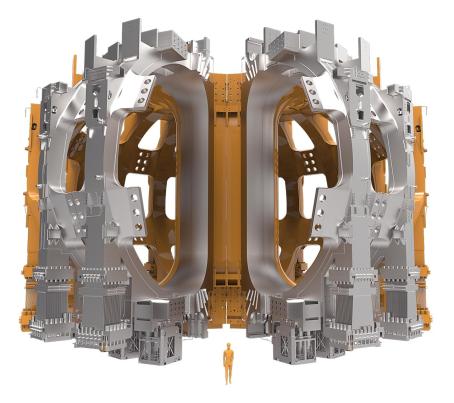 Toroidal field coils with support structures. (Credit © ITER Organization, http://www.iter.org/) Toroidal field coils with support structures. (Credit © ITER Organization, http://www.iter.org/)